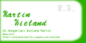 martin wieland business card